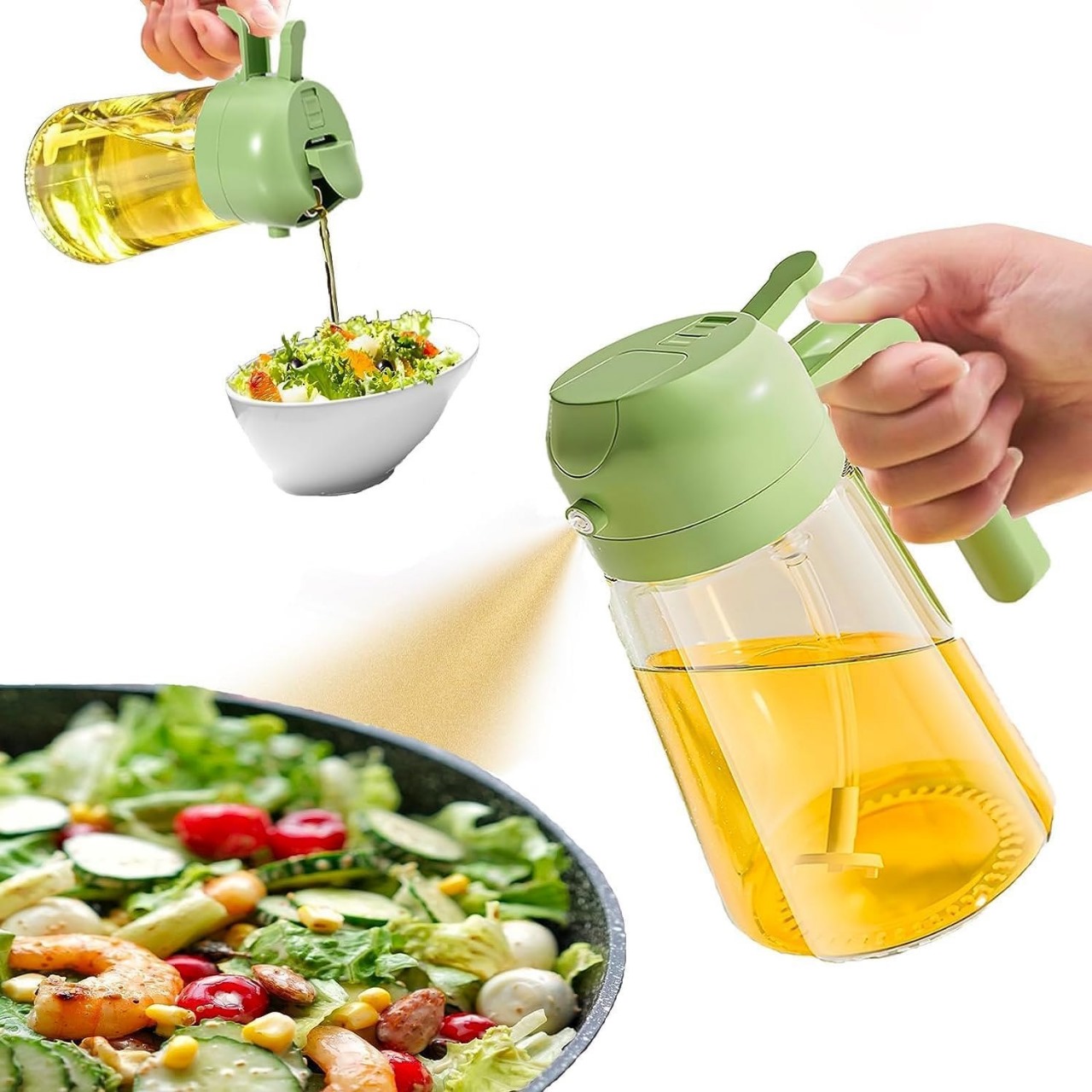 (১ পিস) 2 in1 Oil Spray Dispenser Bottle