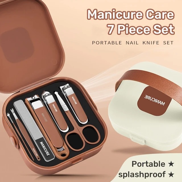 ৭ পিস স্টেইনলেস স্টিল ম্যানিকিউর সেট